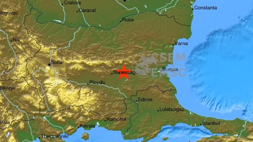В Болгарии произошло землетрясение силой 4.4 балла по шкале Рихтера