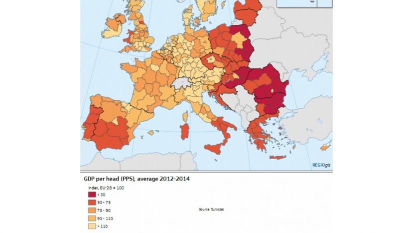 5 български региона са сред 6-те най-бедни в ЕС
