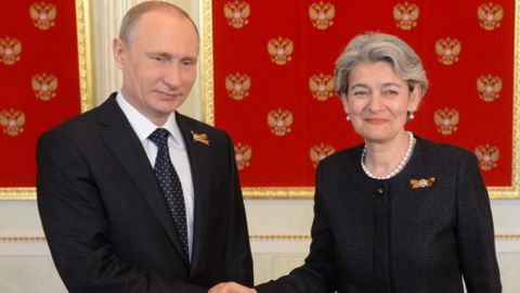 Владимир Путин и Ирина Бокова