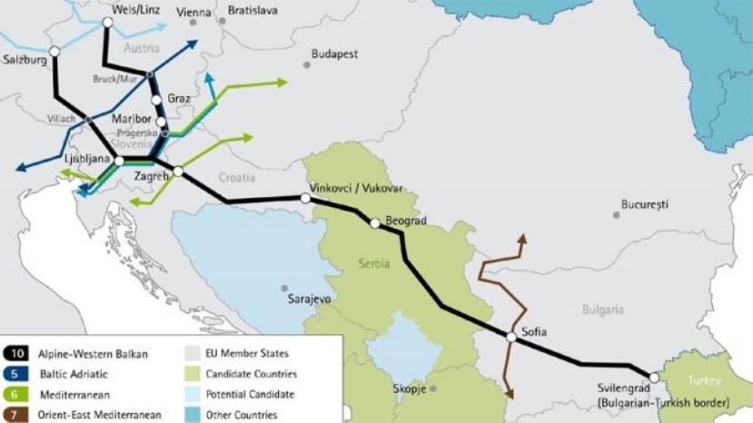 Болгария будет участвовать в строительстве Альпийско-Западного Балканского коридора