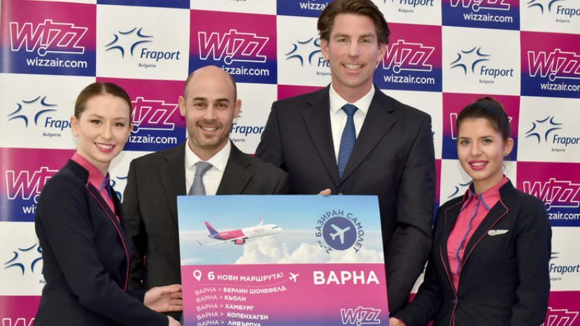 Wizz Аir открива 6 нови линии от Варна през следващото лято