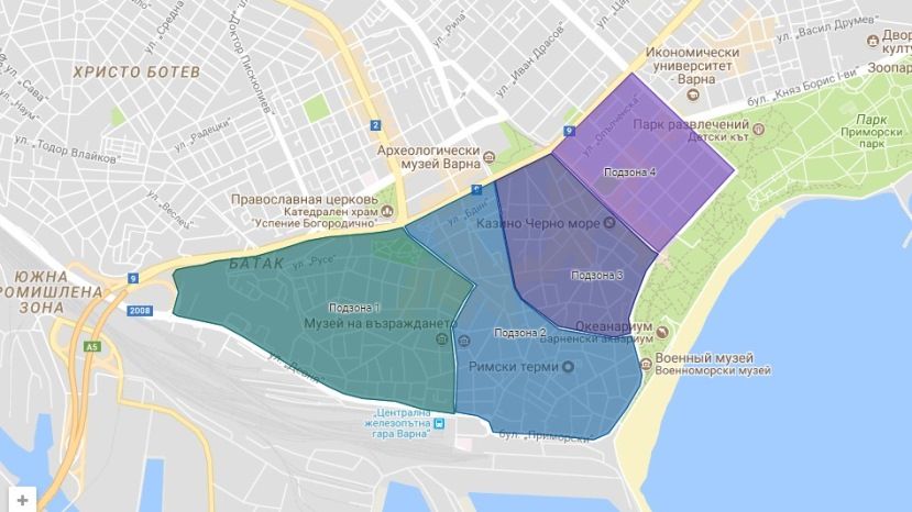 «Синяя зона» в Варне заработает с 11 июля