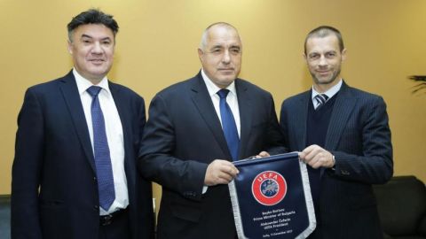 Министър-председателят Бойко Борисов се срещна с президента на УЕФА Александър Чеферин