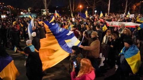 В Софии прошло шествие в поддержку Украины