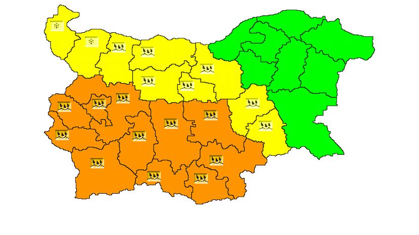 В Болгарии ожидается серьезное ухудшение погоды