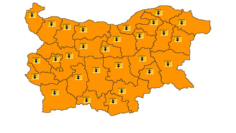 И на 8 августа в Болгарии объявлен „оранжевый” уровень опасности