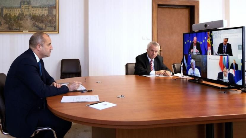 Президентът Румен Радев проведе видеоконферентен разговор с председателя на Европейския съвет Шарл Мишел