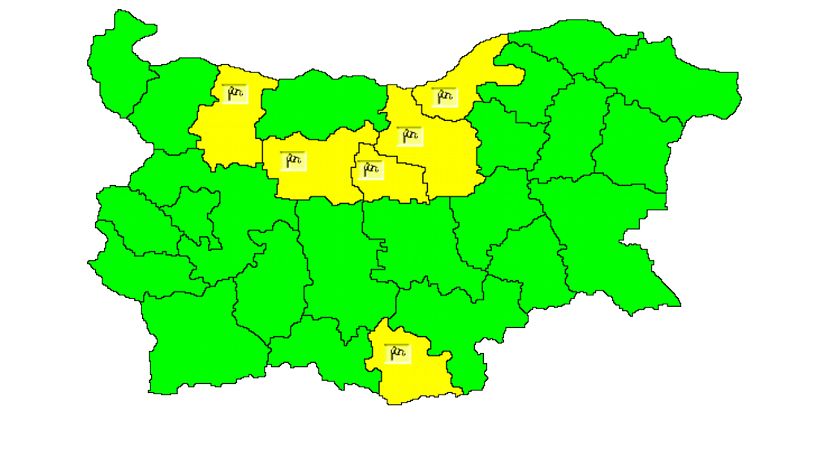 Из-за сильного ветра в 6 областях Болгарии объявлен „желтый” уровень опасности