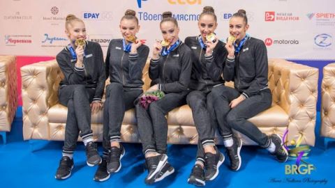 Сборная Болгарии победила в многоборье на КМ по художественной гимнастике