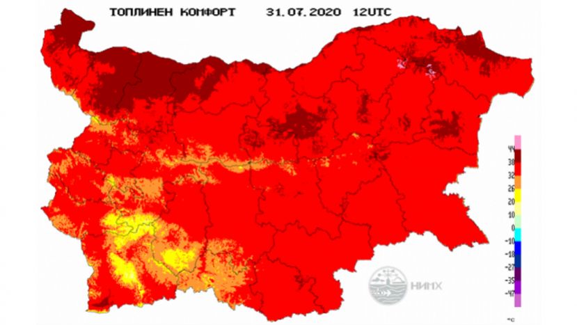 Прогноза за България за 31 юли