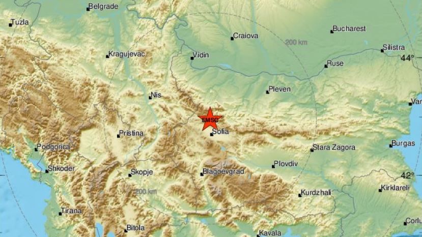 В Болгарии произошло землетрясение 3.4 балла по шкале Рихтера