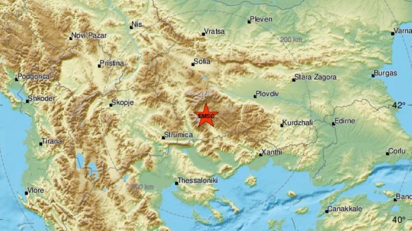 Вблизи Банско зарегистрировано землетрясение
