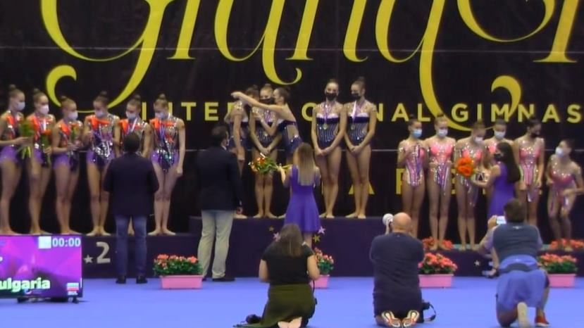 Сборная Болгарии по художественной гимнастике завоевала золото на этапе Гран-при
