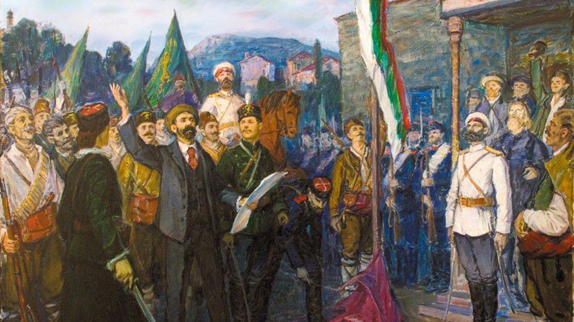„Обявяване на Съединението”, художник Атанас Жеков