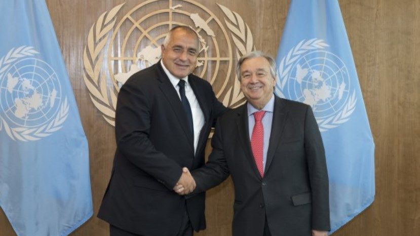 Бойко Борисов проведе телефонен разговор с Генералния секретар на ООН Антонио Гутериш