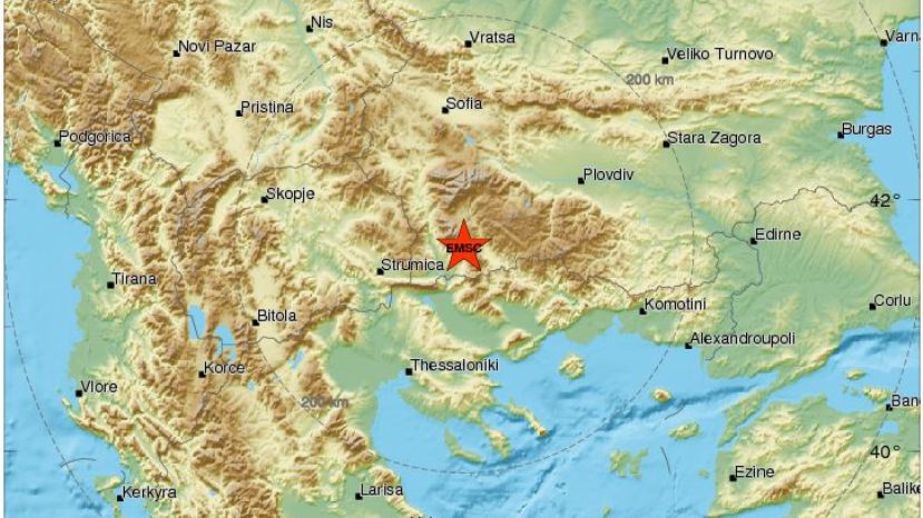 В Болгарии зарегистрировано землетрясение