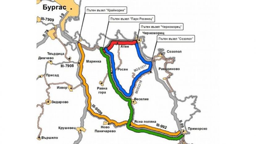 Пътят Бургас - Царево ще се затваря всяка вечер от днес до четвъртък