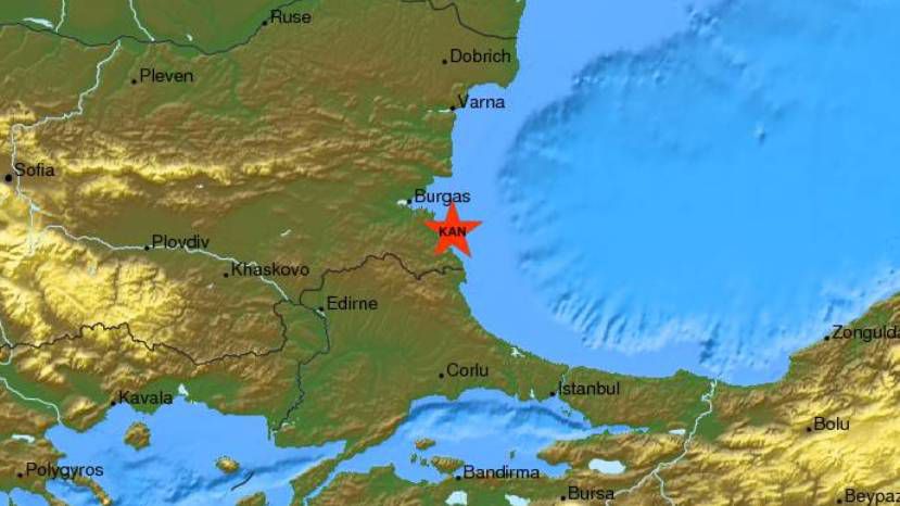 Вблизи Приморско зарегистрировано землетрясение