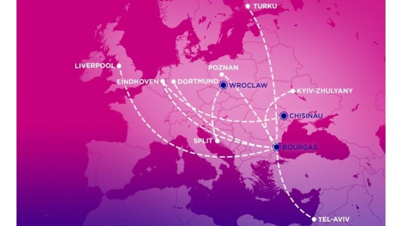 Wizz Air открива сезонна база в Бургас, разкрива 7 нови линии