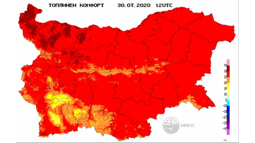Прогноз погоды в Болгарии на 30 июля