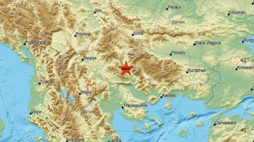 В Болгарии зарегистрировано слабое землетрясение
