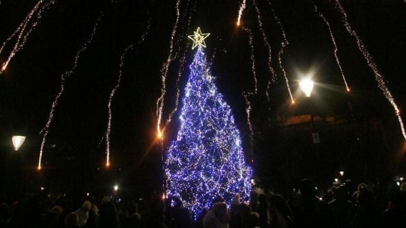 В Софии зажгли огни Рождественской елки