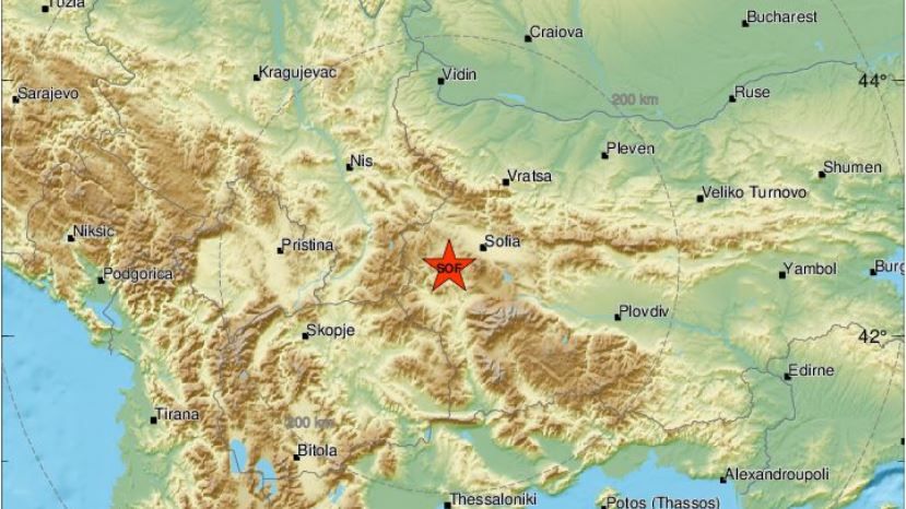 Вблизи Перника зарегистрировано землетрясение