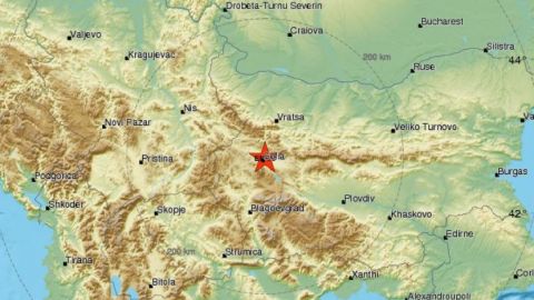 Вблизи Софии произошло слабое землетрясение