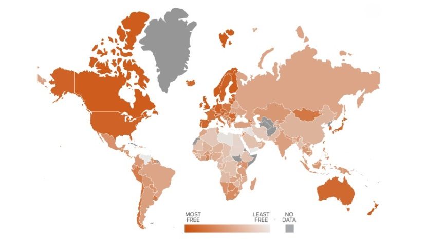 В Индексе свободы личности Болгария заняла 41-е место среди 162 стран