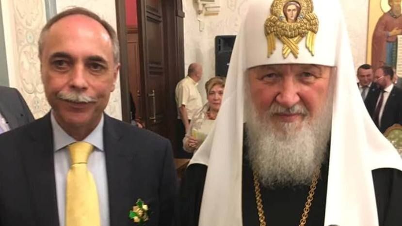 Святейший Патриарх Кирилл вручил орден преподобного Серафима Саровского послу Болгарии в России