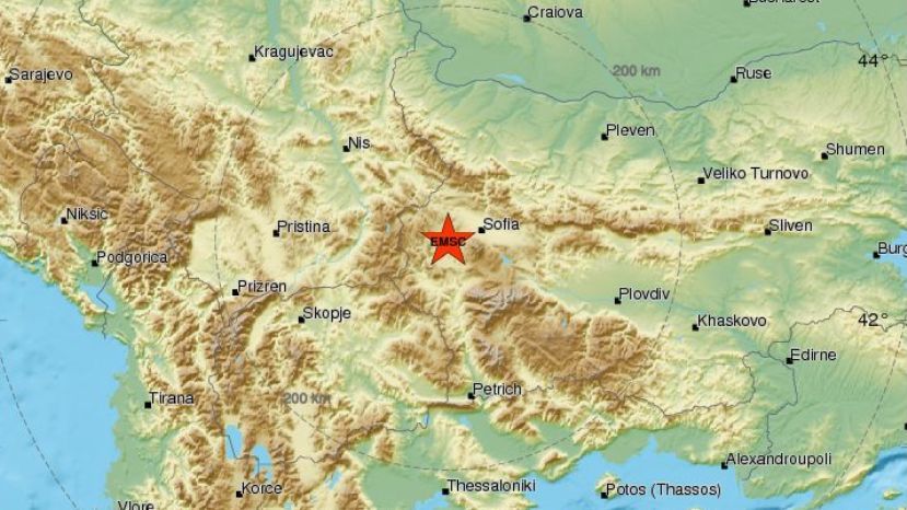 В районе Перника зарегистрировано землетрясение