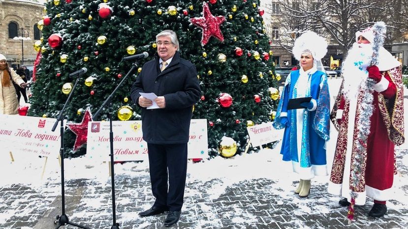 Правительство Москвы подарило Софии на Новый год 13-метровую ель