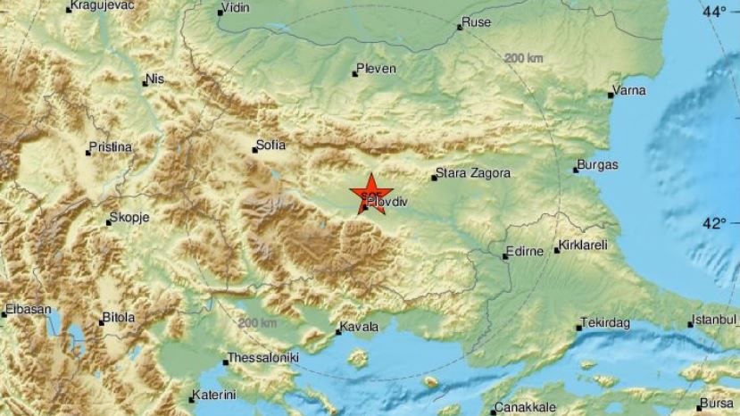 Вблизи Пловдива произошло очередное землетрясение