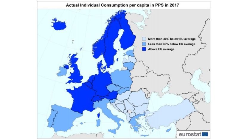 Болгария остается на последнем месте в ЕС по ВВП и реальному потреблению