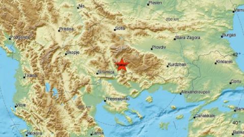 На территории Болгарии зарегистрировано землетрясение магнитудой 4.1